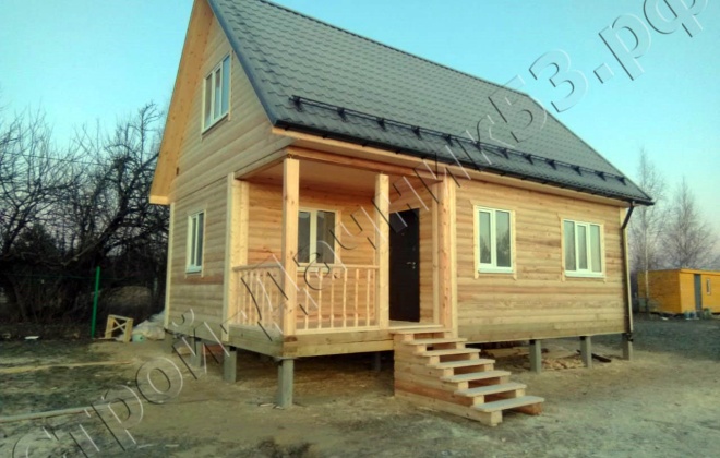 1 Брусовой дом проекту К-34 6×9, 94.5 м², Тульская область, Ясногорский район, к.п (1)